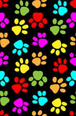 Plakat Animal footprint seamless pattern.