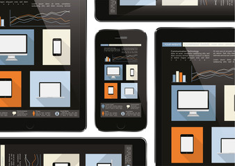 mobile device , tablet and smart phone - communication technolog