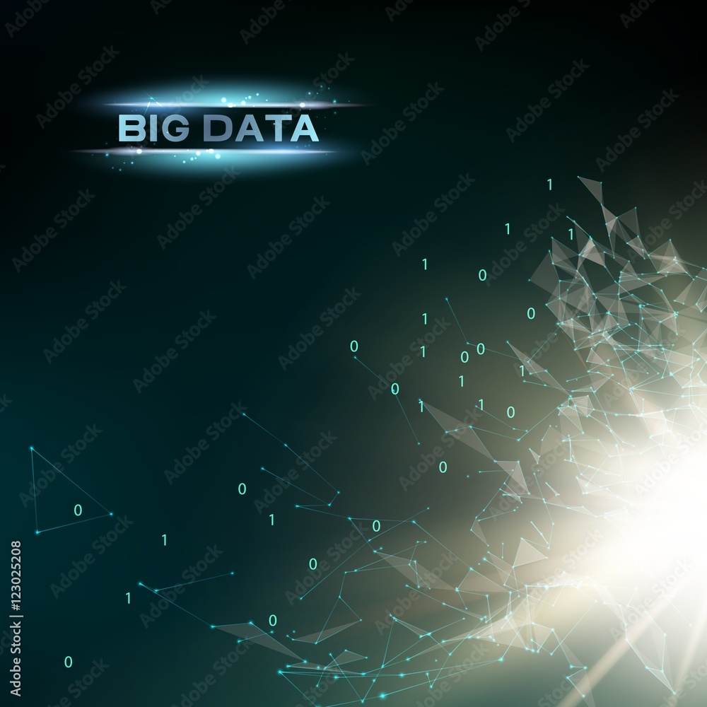 Poster abstract futuristic design. molecules technology background. digital technology concept. abstract in