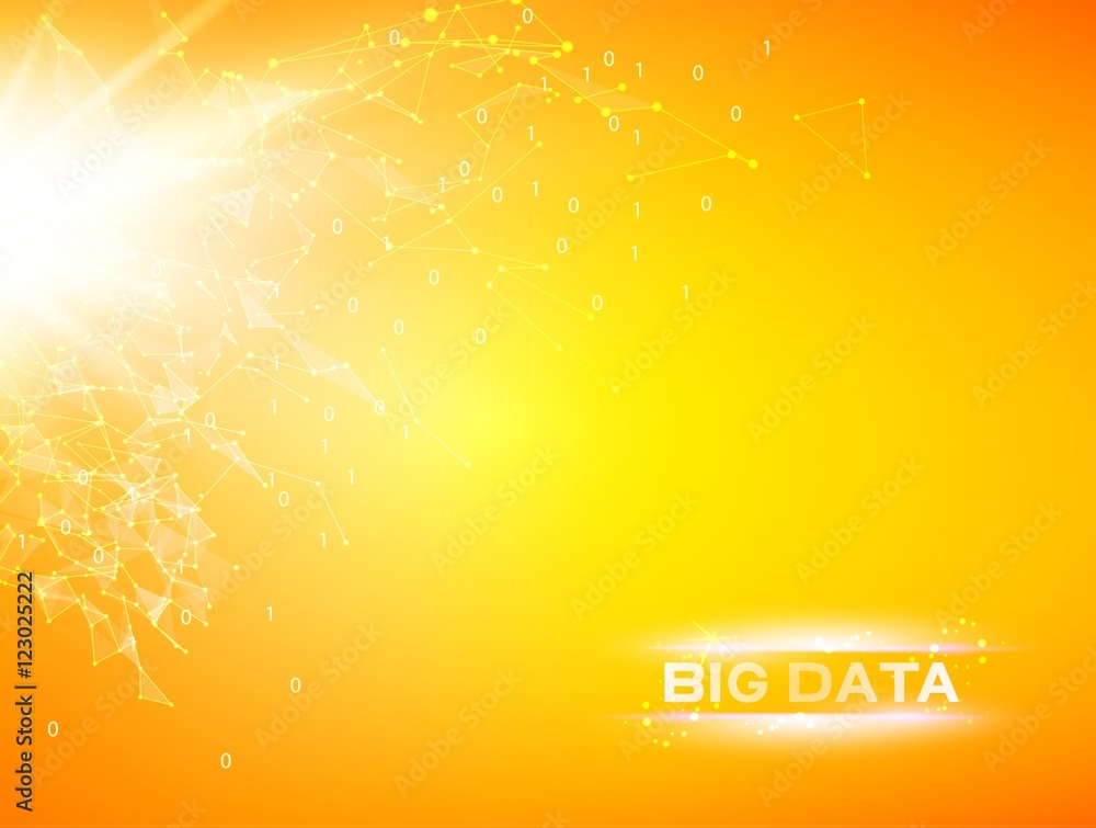 Poster abstract futuristic design. molecules technology background. digital technology concept. illustratio