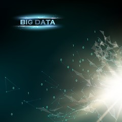 Abstract futuristic design. Molecules technology background. Digital technology concept. Abstract infomation design code in futuristic style. Technology modern screen. Vector illustration.