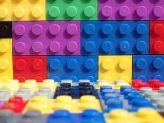 Colorful Plastic Blocks Background