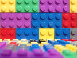 Colorful Plastic Blocks Background