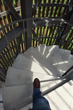 Stepping down the spiral staircase