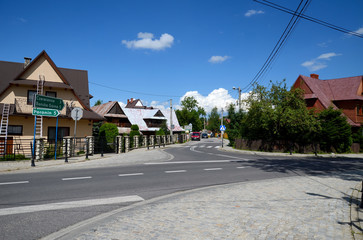 Village in Tatra Mountains (Zab, Poland) - obrazy, fototapety, plakaty