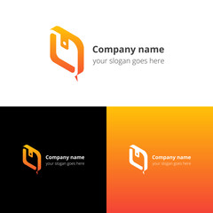 Logo purse-chat. Logotype with wallet and chat vector template design. Color gradient sign, symbol, icon. Concept logo for business, chatting, community, bank company.