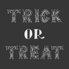 Vector Trick or Treat lettering phrase