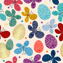 Easter vivid seamless pattern