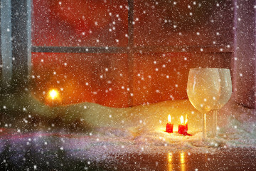 Obraz premium winter window 