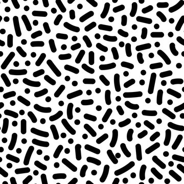 Vector seamless pattern with geometric elements in the style of