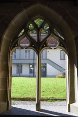 Fototapeta premium Detail of Castle church at Interlaken