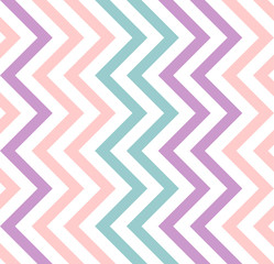 Varicolored zigzag pattern for decoration and background, for motifs of symmetry, synergy, predictability