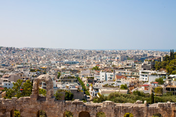 Fototapeta na wymiar View on Athens from Parthenon