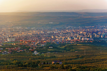 City at sunset