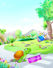 Hare and tortoise race © editonepankaj16