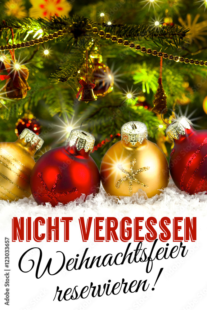 Canvas Prints Nicht vergessen - Weihnachtsfeier reservieren