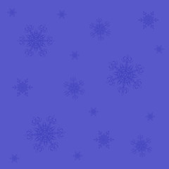 Naklejka na ściany i meble Snowflakes,christmas pattern on the blue background
