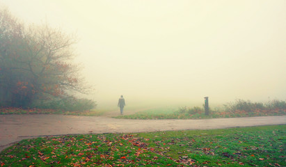 On a cold foggy Autumn day In London 