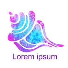 Watercolor sea shell 