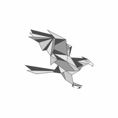 Eagle Geometric Triangle Polygonal Illustration Logo Icon