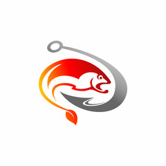 Fishing Lures Natural Logo Icon