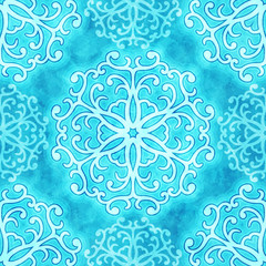Snowflakes seamless pattern