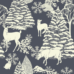 Christmas and New Year monochrome festive background - 123035827