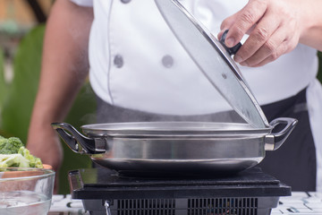 The smoke of boiling water