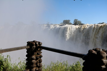 Viewpoint at Victoria Falls in Zambia, Africa