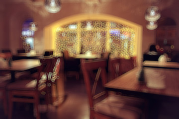 blurred background interior bar restaurant