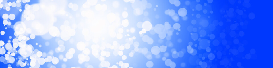 abstrakter Panorama Hintergrund in blau mit Bokeh
