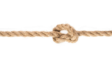 Rope knot isolated on white