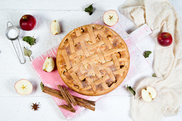 Traditional tsvetayevsky apple pie

