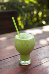 This is a green tea smoothie