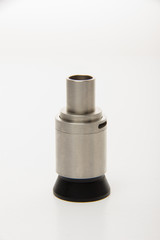 Dismantled parts of the electronic cigarette black and steel col