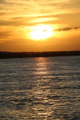 Sunset at the Sambesi River, Zambia Africa