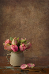 Vintage still life with roses