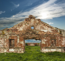 Dilapidated stud farm 19th century