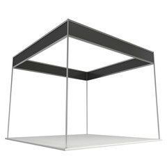 Trade Show Booth White and Black.