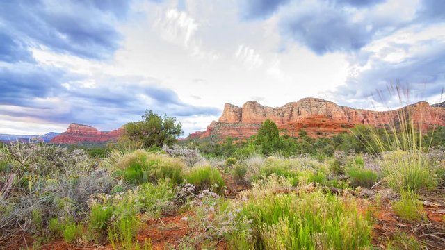 MoCo Tracking Time Lapse of Sunset Glow on Mesas in Sedona, Arizona 