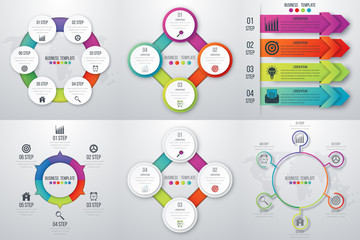 Fototapeta premium Set with infographics