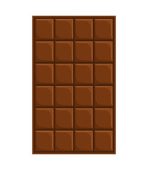 Chocolate bar isolated on white background.