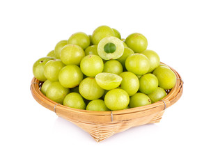 Indian gooseberry on white background