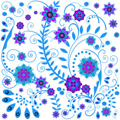 Russian national pattern khokhloma. Traditional Folk Ornament in Russia. Vector.