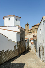 Fototapeta na wymiar urban scenery of the town of Alcantara, Caceres, Extremadura, Spain