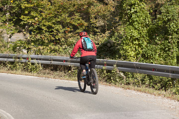 Obraz premium Bicycle driver female