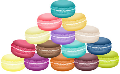 Pile of colorful macaron
