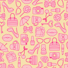 Vector pattern of glamor stickers and labeles