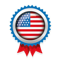 Fourth of july american independence day label badge vector