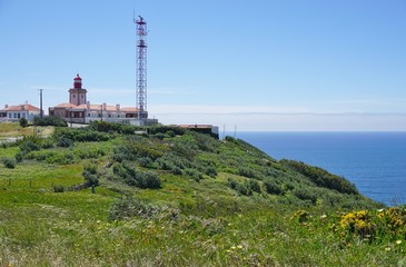 Fototapeta na wymiar View of the Atlantic coast in Cabo da Roca (Cape Roca) in Western Portugal